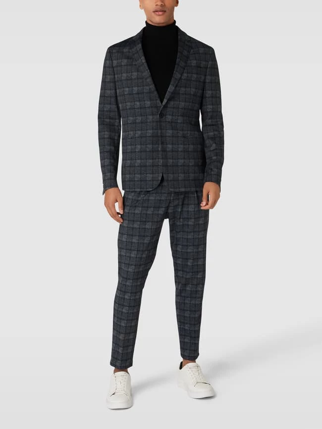 Bestpreis ? Drykorn 2-Knopf-Sakko Mit Karomuster Modell 'Hurley' - Dunkelblau ?