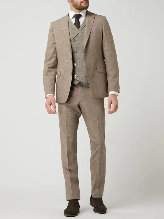 Billig ? Atelier Torino Weste Mit Leinen-Anteil Modell 'Anno' - Beige ?