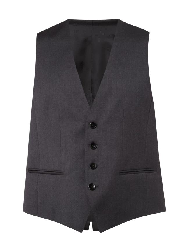 Neu ? BOSS Weste Aus Schurwolle - Anthrazit ⌛