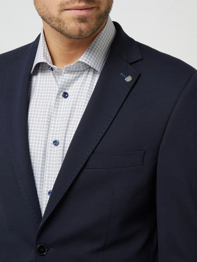 Am billigsten ? DIGEL Modern Fit 2-Knopf-Sakko Aus Jersey Modell 'Edison' - Marineblau ✨ – Bild 3