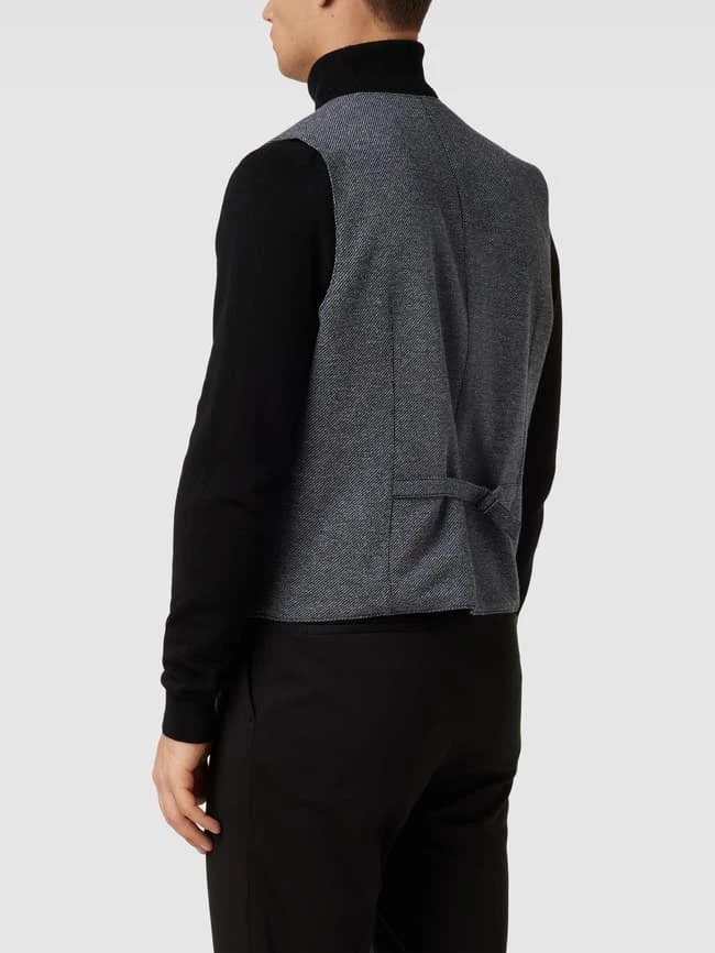 Billig ? Christian Berg Men Weste Mit Strukturmuster - Blau ❤️ – Bild 5