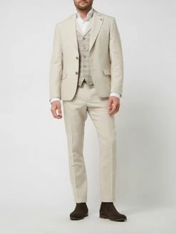 Angebote ? Atelier Torino Weste Aus Schurwoll-Leinen-Mix Modell 'Sabino' - Beige ?