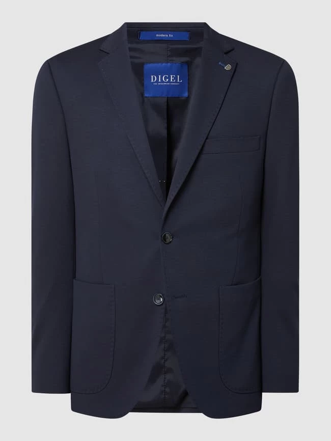 Am billigsten ? DIGEL Modern Fit 2-Knopf-Sakko Aus Jersey Modell 'Edison' - Marineblau ✨ – Bild 2