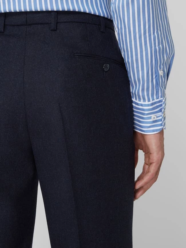 Billig ? Hiltl Anzughose Aus Schurwolle Modell 'Milano' - Marineblau Meliert ❤️ – Bild 3
