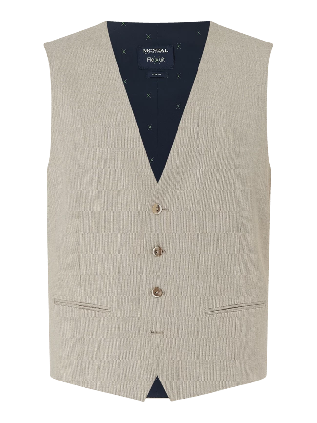 Bester Verkauf ? MCNEAL Weste Mit Allover-Muster - Beige ✨