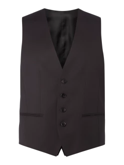 Bestes Angebot ✨ BOSS Weste Aus Schurwolle - Schwarz ✨