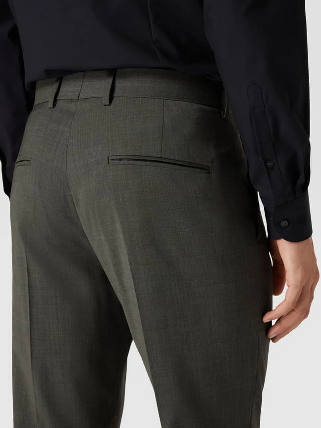 Schlussverkauf ⌛ Tiger Of Sweden Regular Fit Anzughose In Melierter Optik Modell 'Tenutas' - Olivgrün ⭐ – Bild 3