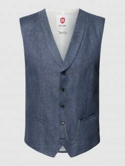 Coupon ? CG - Club Of Gents Weste Mit Schalkragen - Blau ✨
