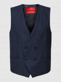 Angebote ? HUGO Weste Mit Glencheck-Muster Modell 'Vin' - Marineblau ?