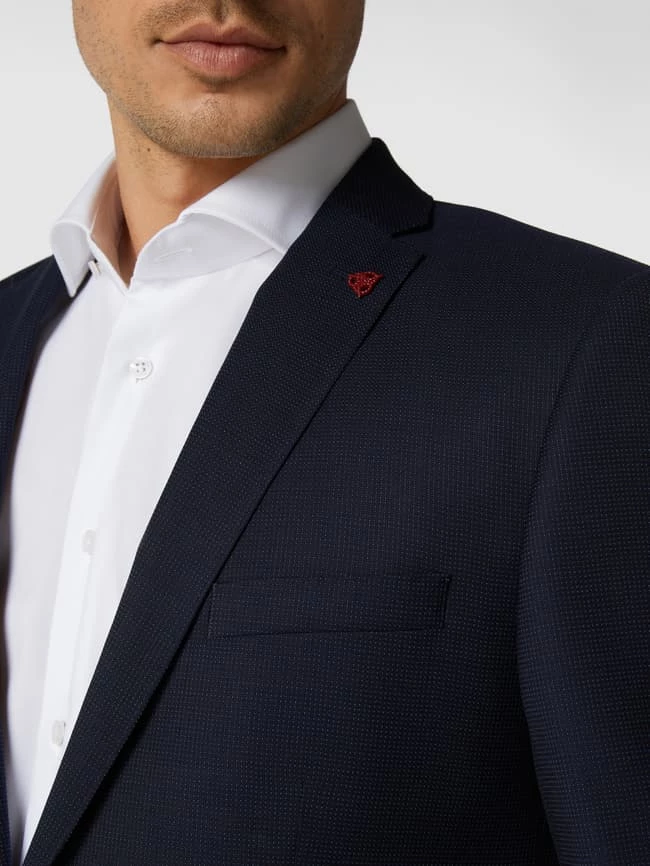 Auslauf ? Roy Robson Slim Fit 2-Knopf-Sakko Aus Schurwolle 'Techno Suit' - Marineblau ? – Bild 3