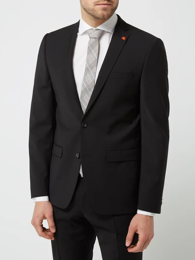 Brandneu ? Roy Robson Extra Slim Fit 2-Knopf-Sakko Aus Schurwollmischung - Schwarz ✨ – Bild 4