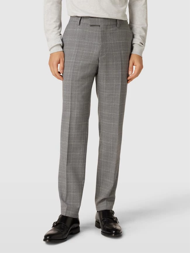 Neu ? Pierre Cardin Anzughose Mit Glencheck-Muster Modell 'Rick' - Hellgrau ? – Bild 4