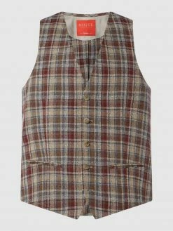 Besorgen ? DIGEL Slim Fit Weste Aus Leinen-Schurwoll-Mix Modell 'Lucien' - Mittelgrau ?