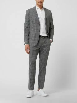 Coupon ? Selected Homme Slim Fit Anzughose Mit Glencheck Modell 'Josh' - Hellgrau ✨