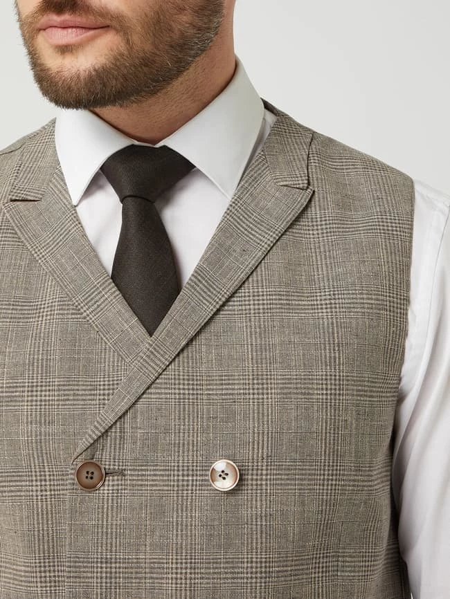 Billig ? Atelier Torino Weste Mit Leinen-Anteil Modell 'Anno' - Beige ? – Bild 3