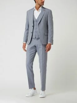 Beste Bewertungen von ? Atelier Torino Weste Aus Leinen-Schurwoll-Mix Modell 'Panfilo' - Bleu ⌛