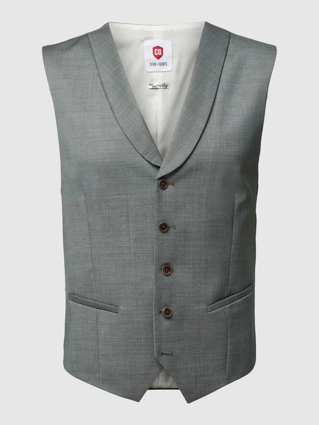 Auslauf ? CG - Club Of Gents Weste Mit Schalkragen - Grün ? – Bild 2