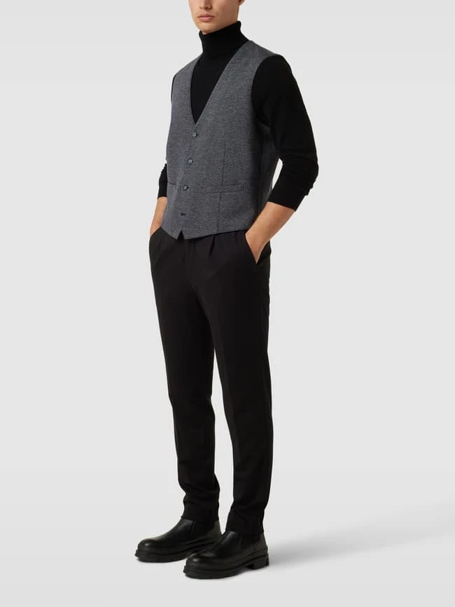 Billig ? Christian Berg Men Weste Mit Strukturmuster - Blau ❤️