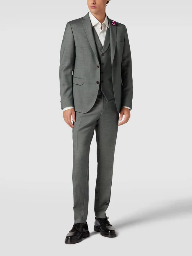 Auslauf ? CG - Club Of Gents Weste Mit Schalkragen - Grün ?