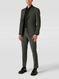 Schlussverkauf ⌛ Tiger Of Sweden Regular Fit Anzughose In Melierter Optik Modell 'Tenutas' - Olivgrün ⭐