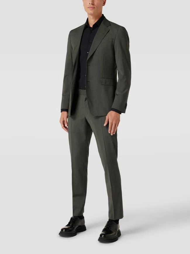 Schlussverkauf ⌛ Tiger Of Sweden Regular Fit Anzughose In Melierter Optik Modell 'Tenutas' - Olivgrün ⭐