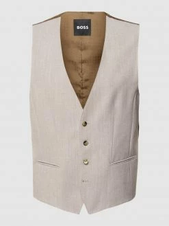 Auslauf ✔️ BOSS Weste Mit Allover-Label Modell 'Jeckson' - Beige ✨