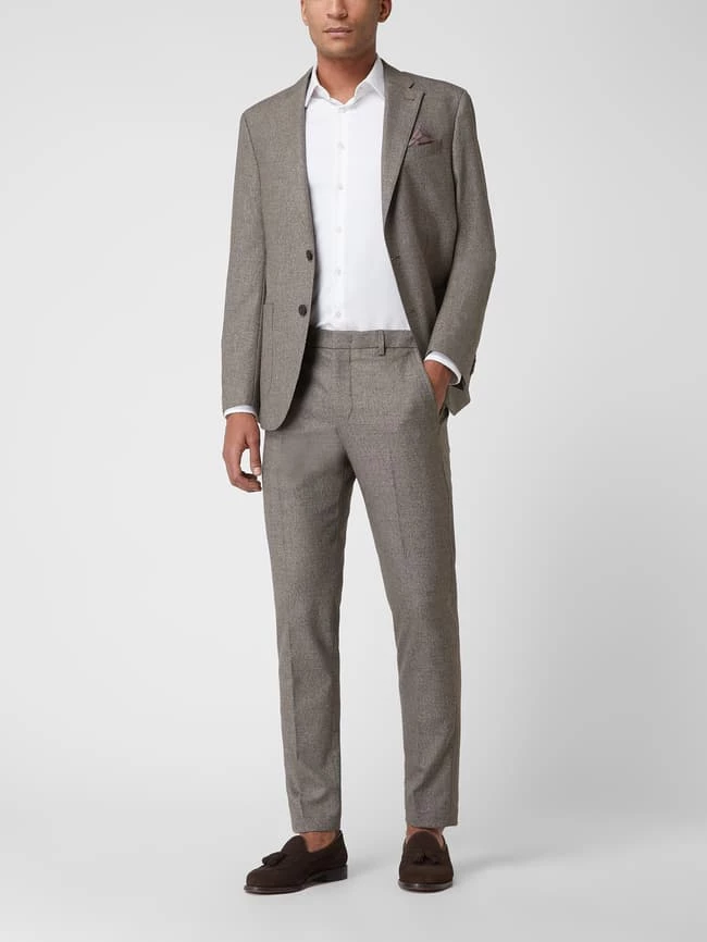 Budget ? Pierre Cardin Anzughose Mit Stretch-Anteil Modell 'Rick' - Aubergine Meliert ?