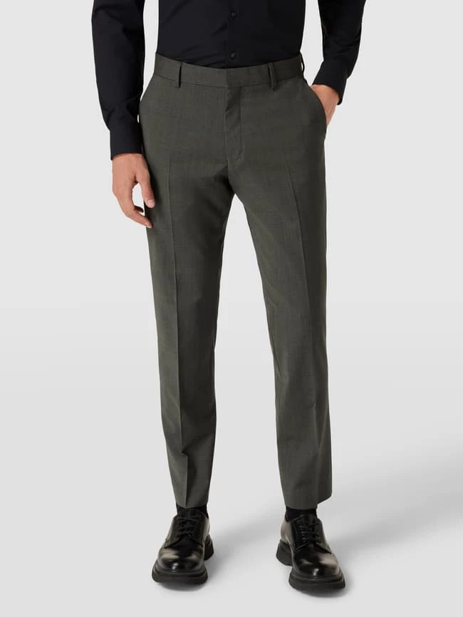 Schlussverkauf ⌛ Tiger Of Sweden Regular Fit Anzughose In Melierter Optik Modell 'Tenutas' - Olivgrün ⭐ – Bild 4