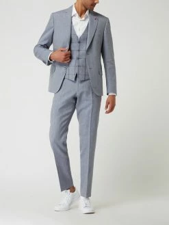 Blitzangebot ? Atelier Torino Slim Fit 2-Knopf-Sakko Aus Leinen-Schurwoll-Mix Modell 'Tito' - Bleu ?