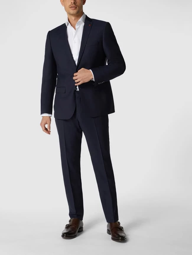 Auslauf ? Roy Robson Slim Fit 2-Knopf-Sakko Aus Schurwolle 'Techno Suit' - Marineblau ?