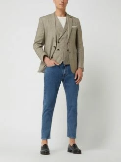 Beste Bewertungen von ? Carl Gross Modern Fit Weste Aus Leinen Modell 'Farrington' - Mittelbraun ?