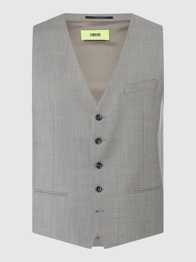 Beste Bewertungen von ? Cinque Weste Mit Schurwoll-Anteil Modell 'Cimonopoli' - Silber ❤️