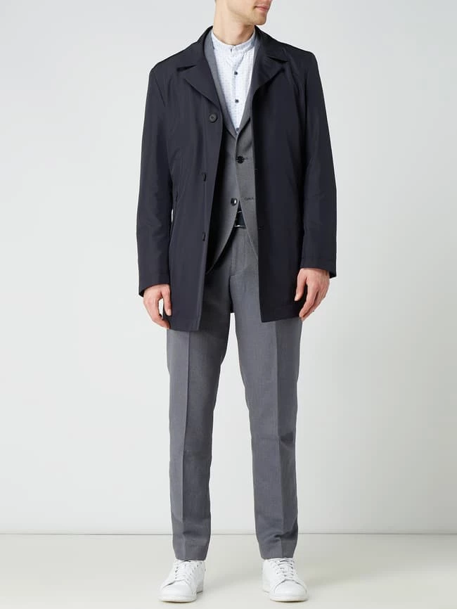 Schlussverkauf ? Matinique Slim Fit 2-Knopf-Sakko Mit Leinen-Anteil Modell 'Mageorge' - Marineblau ?