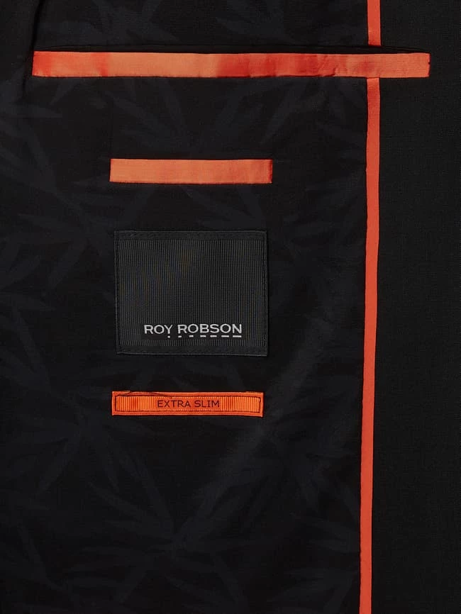 Brandneu ? Roy Robson Extra Slim Fit 2-Knopf-Sakko Aus Schurwollmischung - Schwarz ✨ – Bild 6