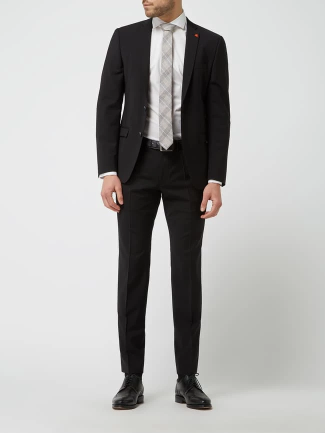 Brandneu ? Roy Robson Extra Slim Fit 2-Knopf-Sakko Aus Schurwollmischung - Schwarz ✨