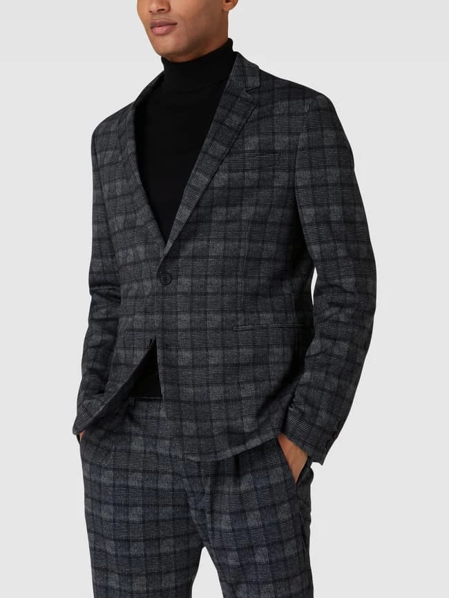 Bestpreis ? Drykorn 2-Knopf-Sakko Mit Karomuster Modell 'Hurley' - Dunkelblau ? – Bild 4