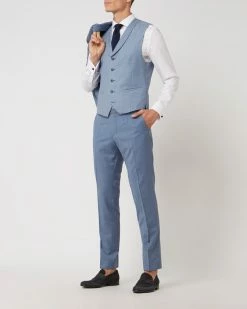 Coupon ? CG - Club Of Gents Weste Aus Reiner Schurwolle - YOUR OWN PARTY By CG – CLUB Of GENTS - Hellblau ⌛