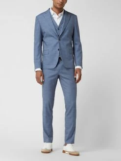 Schlussverkauf ? Atelier Torino Weste Aus Schurwollmischung Modell 'Orazio' - Blau ?