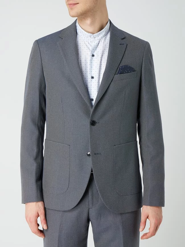 Schlussverkauf ? Matinique Slim Fit 2-Knopf-Sakko Mit Leinen-Anteil Modell 'Mageorge' - Marineblau ? – Bild 4