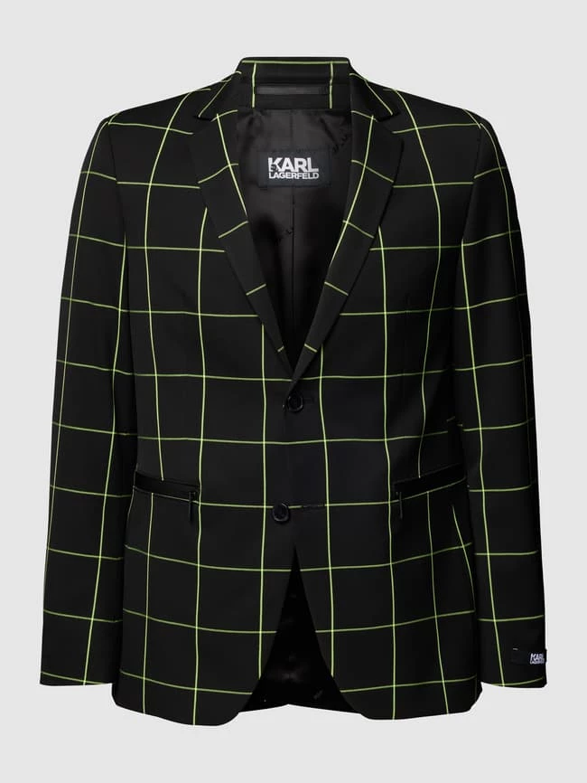 Top 10 ⭐ Karl Lagerfeld 2-Knopf-Sakko Mit Karomuster - Schwarz ? – Bild 2