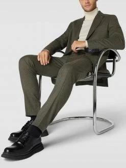 Auslauf ? CG - Club Of Gents Hose Mit Bügelfalten Modell 'Cruz' - Olivgrün ✔️