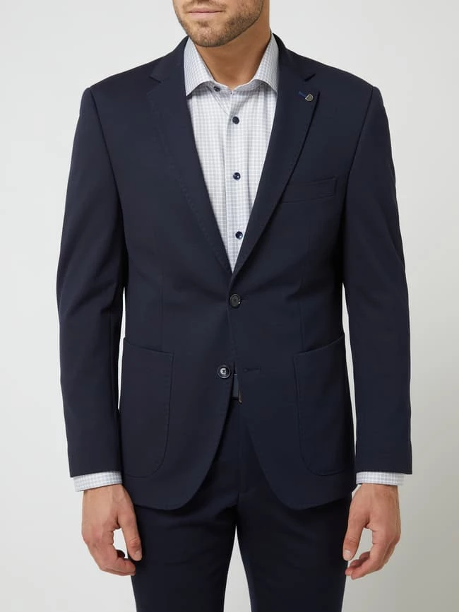 Am billigsten ? DIGEL Modern Fit 2-Knopf-Sakko Aus Jersey Modell 'Edison' - Marineblau ✨ – Bild 4
