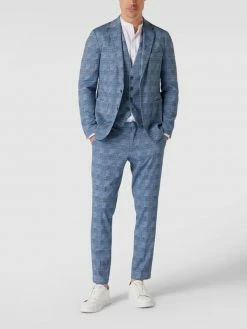 Am billigsten ? MCNEAL Slim Fit Weste Mit Karomuster - Marineblau ?