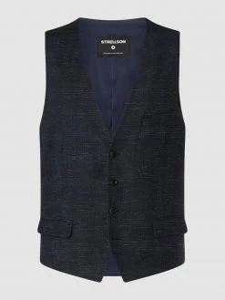 Blitzangebot ? Strellson Weste Mit Allover-Muster Modell 'Gyl' - Marineblau ⌛
