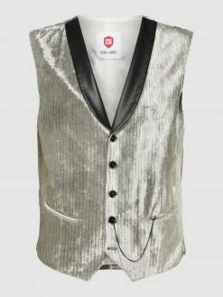 Bester Verkauf ? CG - Club Of Gents Weste Mit Reverskragen Modell 'Paddy' - Beige Meliert ?