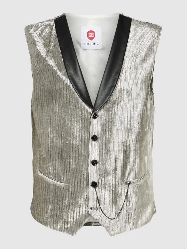 Bester Verkauf ? CG - Club Of Gents Weste Mit Reverskragen Modell 'Paddy' - Beige Meliert ?